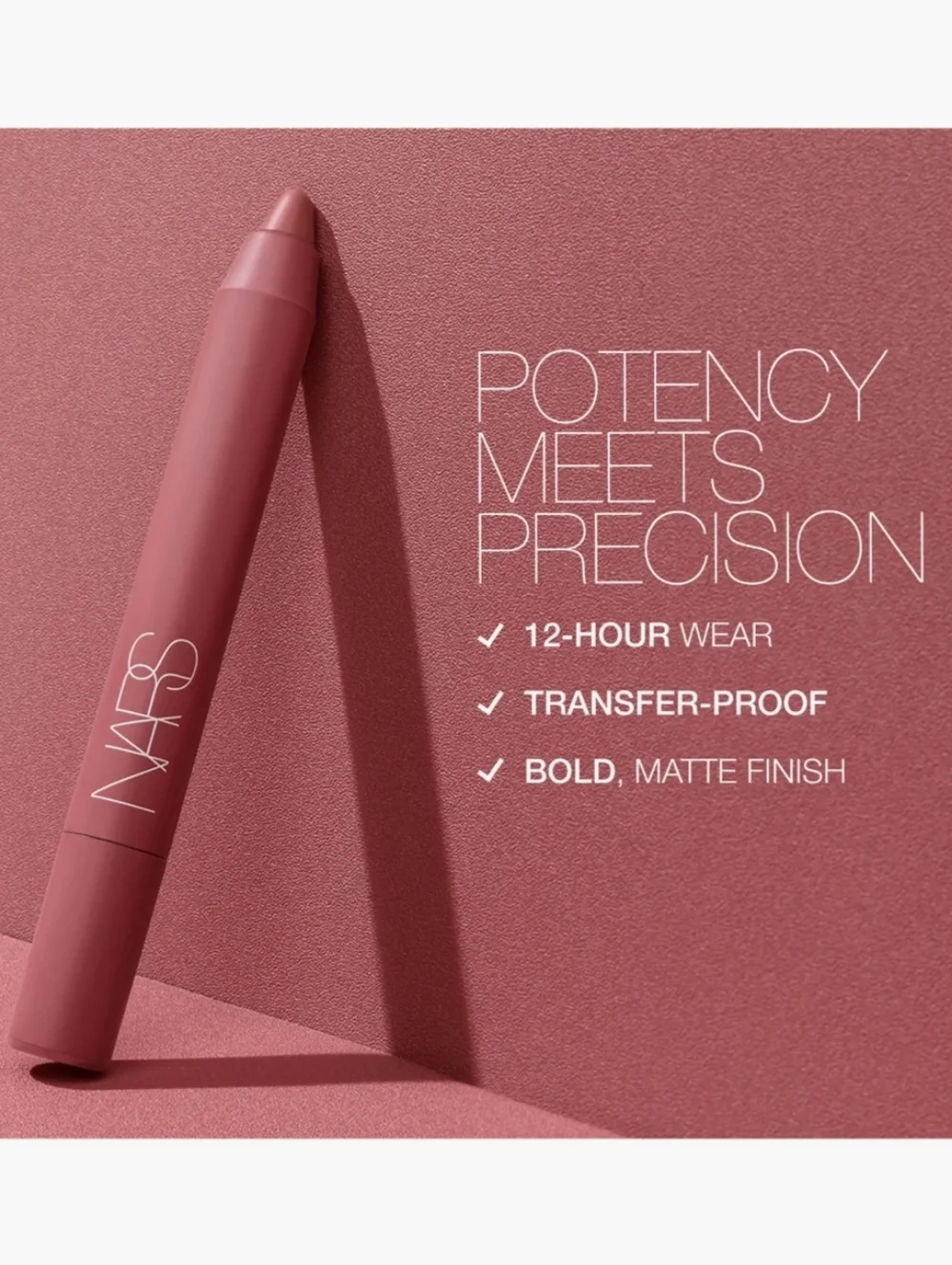 🌺NARS Dragon Girl Powermatte High Intensity Lip Pencil Matte Red Lipstick